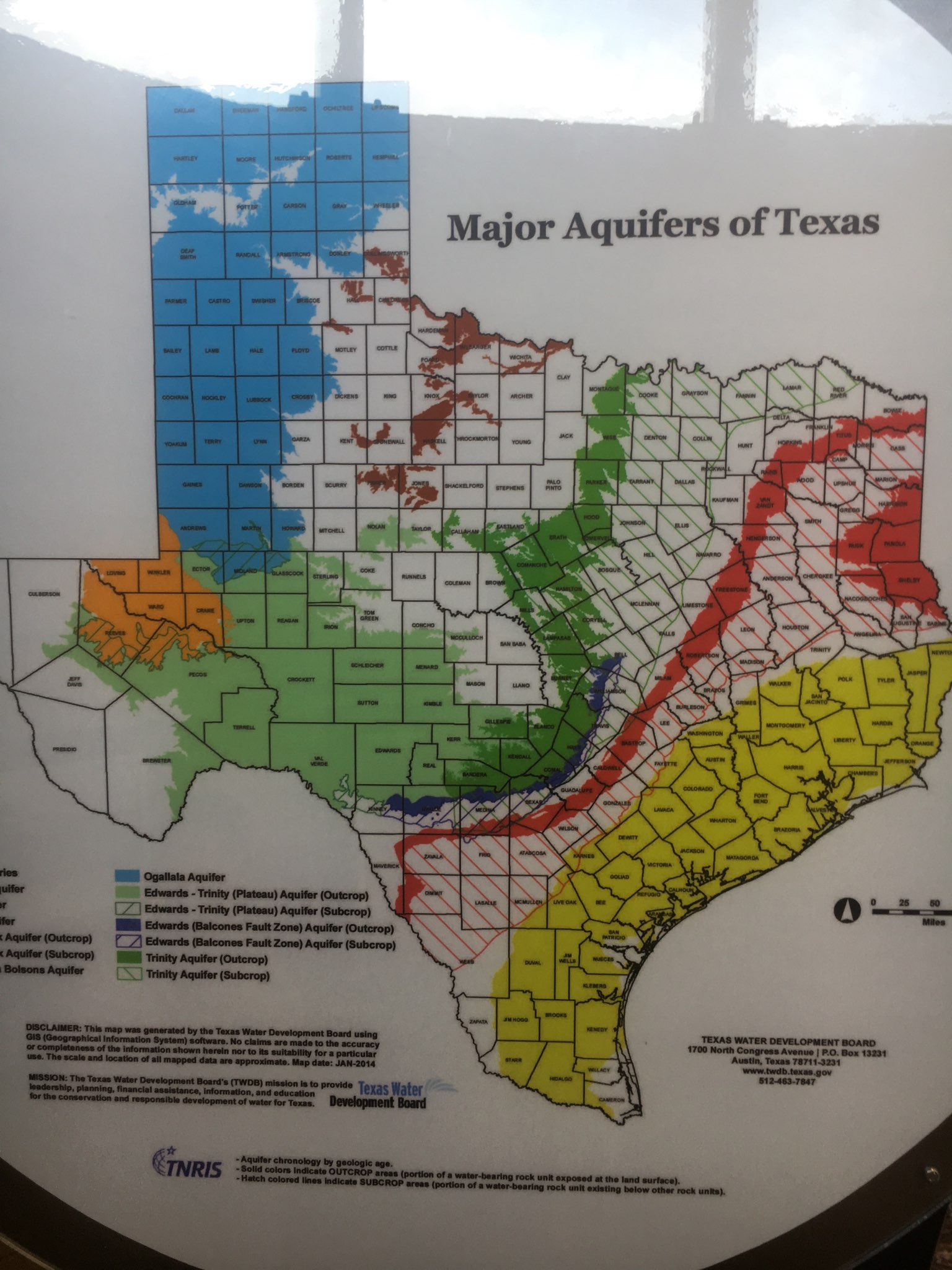 Map of the major aquifers of Texas, including the Pecos Valley aquifer